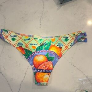 Anthropologie: Vibrant Citrus Print Bikini Bottoms by Damson Madder 🍊